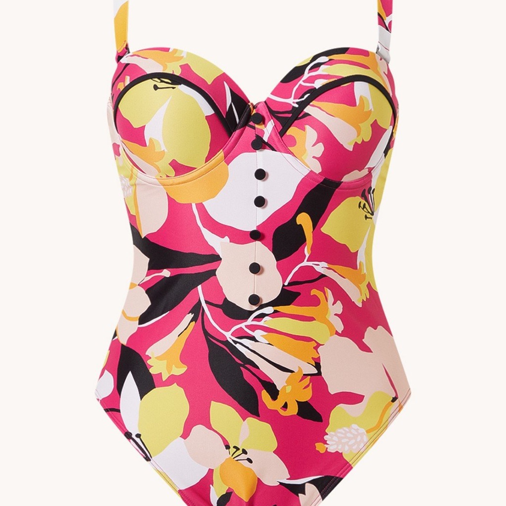 Ted Baker Zayly Button Trim One Piece Swimsuit Size 4 Ted Baker